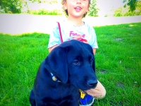 Myles and his new best friend, Duckie